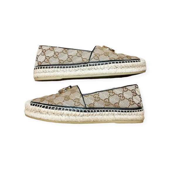 GUCCI GG Matelasse Canvas Monogram Logo Espadrilles Loafers Size EU 36.5… - Picture 8 of 12